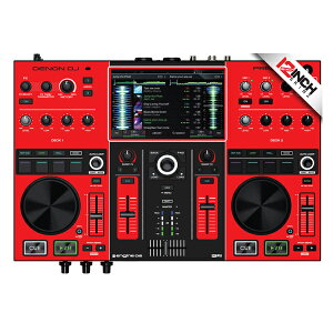 12inch SKINZ / Denon Prime GO Skinz (Colors RED/BLK) �@�ޗp�X�L���ċx�X�y�V����