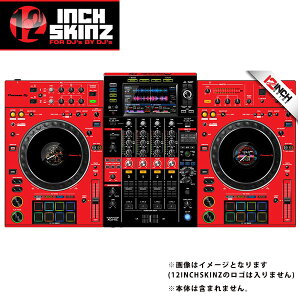 12inch SKINZ / Pioneer XDJ-XZ SKINZ (RED/BLACK) �yXDJ-XZ�p�X�L���z �ċx�X�y�V����