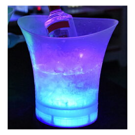 光る ボトルクーラー アイスペール マルチカラー 5L 電池式 LED 【輸入品】