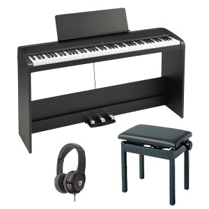 ����T�t �y���Ꭹ�݃C�X�Z�b�g�z Korg(�R���O) / B2SP (�u���b�N) DIGITAL PIANO �f�W�^���s�A�m �y��p�X�^���h�A3�{�y�_���E���j�b�g�t���z�V��������