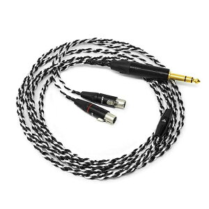 AUDEZE(I[fW[) / Premium Black-Silver headphone cable for LCD - v~AP[u 6.3mmWvO - Z[