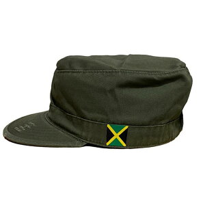 Jamaica Military Cap - Unisex �O���[���i62cm 2XL�T�C�Y�j / RIDDIM DRIVEN(���f�B���h������) �r���e�[�W�E�~���^���[�X�^�C���L���b�v�E�_���[�W���H�@�W���}�C�J�����t���h�V�̓� �Z�[��