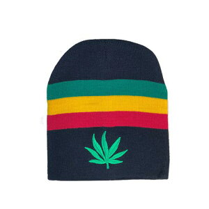�X�g���C�v�j�b�g�L���b�v�@�K���W�����@Rise Above Weed Beanie / RASTA ENTZ�V��������