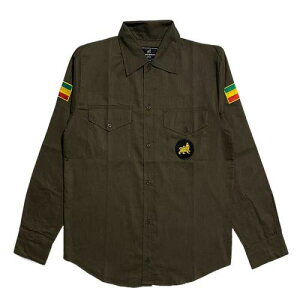 RD���C�I�� �E�[�u���V���c �O���[�� (���f�B�[�X/M�T�C�Y) RD Lion Green Woven Shirt (LS) / RIDDIM DRIVEN(���f�B���h������)�n���E�B�[���Z�[��/�n���E�B���O�b�Y