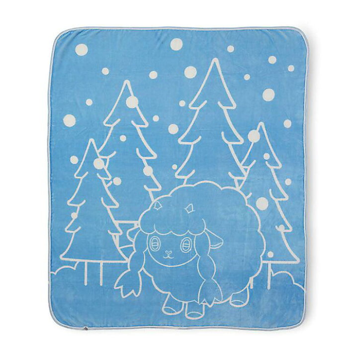 楽天市場 Pokemon Center ポケモンセンター Together For The Holidays Fleece Throw ウールーが描かれたフリースブランケット ミュージックハウス フレンズ