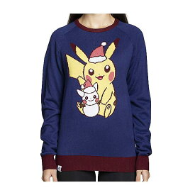 Pikachu Holiday Friend Navy Knit Sweater - Adult / ピカチュウ ネイビーニットセーター 4XLサイズ 大人用 / Pokemon Center(ポケモンセンター)