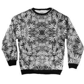 ガンジャ柄 クルーネック スウェット (レディース/XL) Kush Sub Crew Neck / DNA CLOTHING節分 セール