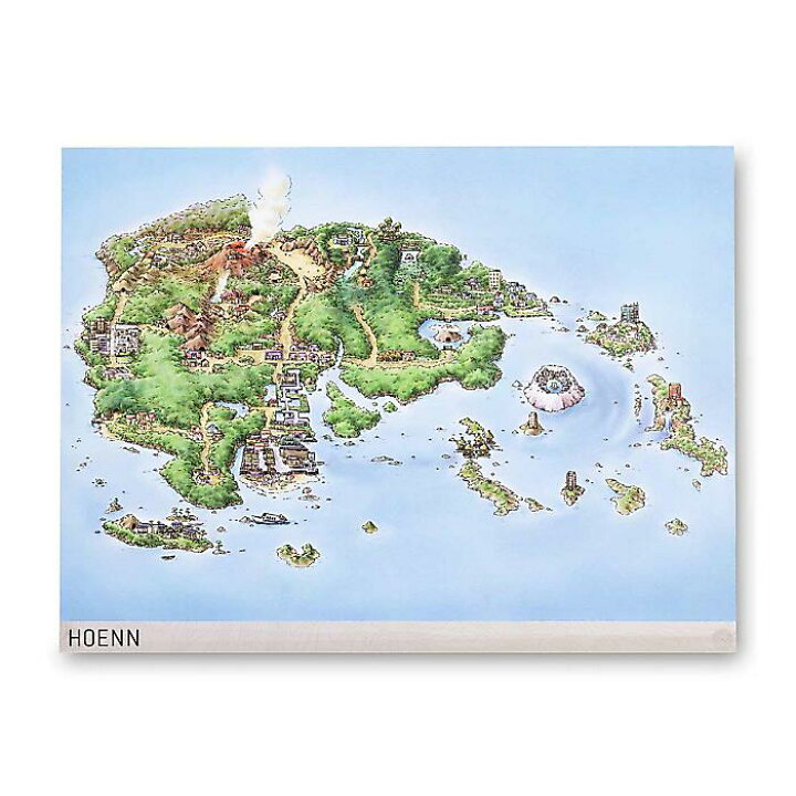 楽天市場】ホウエン地方 ポケモン地域マップ ポスター / Pokemon 
