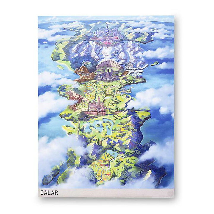楽天市場】ガラル地方 ポケモン地域マップ ポスター / Pokemon Center 