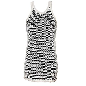 �ԃV���c ���b�V���^���N�g�b�v�x�X�g (XL�T�C�Y) Mesh String Vest - White(�z���C�g) / Roots & Culture(���[�c�A���h�J���`���[)�ċx�X�y�V����