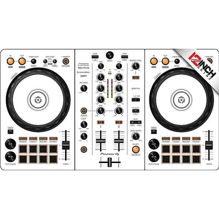 楽天市場】12inch SKINZ / Pioneer DDJ-FLX4 SKINZ (ホワイト/グレー 