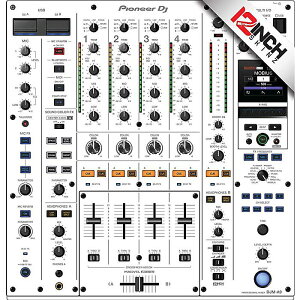 12inch SKINZ / Pioneer DJM-A9 SKINZ (�O���[/�z���C�g) �yDJM-A9�p �S���^�C�v�X�L���z�ċx�X�y�V����