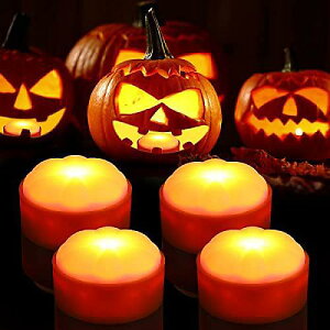 Yunaking Halloween LED Pumpkin Lights 4 Pack�ċx�X�y�V����