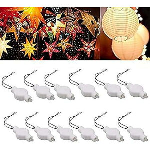 Paper Lantern Lights 12PACK - Waterproof LED Party Lights for Paper Lantern Balloons Decoration�ċx�X�y�V����