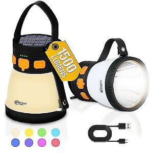 PORTAL Camping Lantern LED Waterproof 3-in-1 RGB Flashlight (1500LM, 7200mAh)�ċx�X�y�V����
