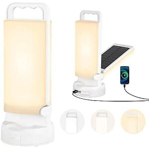 Camping Lantern Solar Waterproof Rechargeable LED USB Port Dimmable Portable Fishing Outage Emergency�ċx�X�y�V����