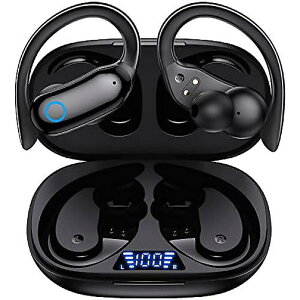 GNMN Bluetooth�C���z�� �C���z�� Wireless 80���ԍĐ� IPX7�h�� Ear Buds �X�e���I�x�[�X �X�|�[�c/���[�N�A�E�g/�W��/�����j���O �u���b�N�ċx�X�y�V����