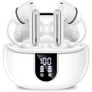 Wireless Earbuds, Bluetooth 5.3 Headphones, 40Hrs Playtime, Deep Bass Stereo, LED Power Display, Call Noise Canceling Headphones with Mic, IP7 Waterproof EarphonesċxXyV