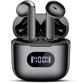 Wireless Earbuds, V5.3 Bluetooth Earbuds, 48H Playtime, LED Battery Display, HiFi Stereo Deep Bass & HD Calling, IPX7 Waterproof for Workout/Office/Home.母の日 セール