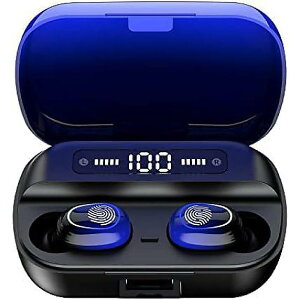 Kinganda Blue Earbuds - Touch Control, IPX7 Waterproof, HiFi Stereo, Deep Bass, Built-in Mic�ċx�X�y�V����