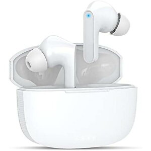 FEANS ���C�����X�C���z�� Bluetooth 5.3 �w�b�h�t�H�� 4�}�C�N �m�C�Y�L�����Z�����O IPX5�h�� �C���z�� �f�B�[�v�x�[�X ������ �X�e���I�C���z�� iPhone Android�X�|�[�c�p (�z���C�g)�ċx�X�y�V����