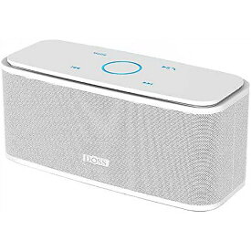 DOSS SoundBox Touch - 12W HD Sound, Bass, IPX5 Water-Resistant, 20H Playtime, Touch Control, Handsfree, White.お正月 セール