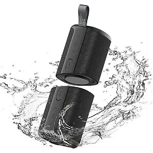 PAXCESS Bluetooth Speaker: 20W, TWS Pairing, Bluetooth 5.0, IPX7 Waterproof. 14H Playtime, 360° Surround Sound.ċxXyV