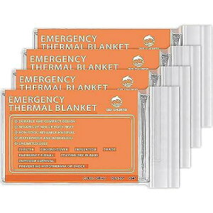 QIO CHUANG Mylar Thermal Blanket(}C[T[}uPbg) - Xy[XuPbgToCoLbg OAnCLOAToCoA펞ɍœK(4Zbg)ċxXyV