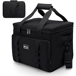 (brand name) ソフトクーラーバッグ40缶 24L絶縁式アイスチェスト 水漏れ防止&ランチトート付、折りたたみ夏休スペシャル