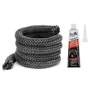 X^uC Graphite Fiberglass Rope Seal & Gasket Kit for Wood Stoves(X^uC Ot@CgKX@ۃ[vV[KXPbgLbg) - 1" x 84"(1C` x 84C`)ċx݃Z[