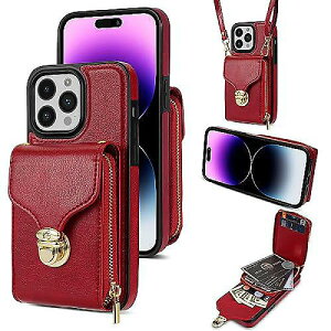 Soyeacrg iPhone 15 Pro Max/15 Pro/15 Plus/15�p �N���X�{�f�B�E�H���b�g ���j���[�h�V�����_�[�X�g���b�v �W�b�p�[�|�P�b�g �J�[�h�z���_�[���U�[�P�[�X�ċx�X�y�V����