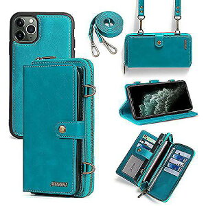 TwoHead iPhone 11 Pro Max(�c�[�w�b�h�A�C�t�H��11�v���}�b�N�X)�E�H���b�g�P�[�X: 3-in-1 ���O���\�A���C���APU���U�[�A13���̃J�[�h�X���b�g�A�V�����_�[�X�g���b�v(�u���[)�ċx�X�y�V����