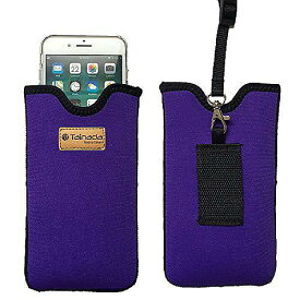 Tainada Neoprene Phone Sleeve Pouch (ネオプレンスリーブポーチ) with Neck Lanyard, Belt Loop Holster, Purpleお正月 セール
