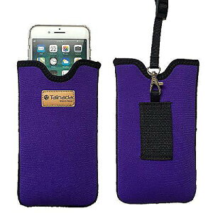 Tainada Neoprene Phone Sleeve Pouch (lIvX[u|[`) with Neck Lanyard, Belt Loop Holster, PurpleċxXyV
