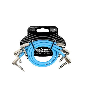 ERNIE BALL(�A�[�j�[�{�[��) / Flex Patch Cable Blue/12�i30cm�j×3�{�p�b�N #6461�n���E�B�[���Z�[��/�n���E�B���O�b�Y