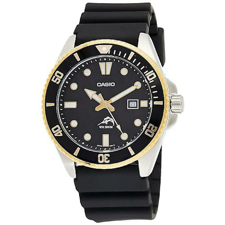 楽天市場】Casio (カシオ) メンズ MDV106-1AV 200M防水 ブラック 