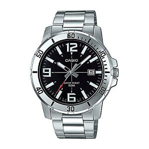 Casio(JVI) MTP-VD01D-1BV Men's(Y) Enticer(G^CT[) Stainless Steel(XeXX`[) Black Dial(ubN_CA) Casual(JWA) Analog(AiO) Sporty(X|[eB) Watch(EHb`)ċxX