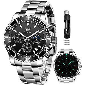 OLEVS Chronograph(�I���u�X�N���m�O���t) �����Y�E�H�b�` ���[���t�F�C�Y�J�����_�[ �X�e�����X�X�`�[���h���r�W�l�X�r���v�ċx�X�y�V����