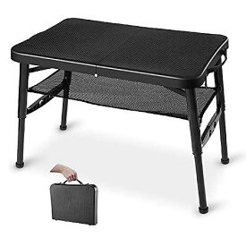 imodomio(イモドミオ) 軽量折りたたみテーブル 「Small Folding Table」 - アウトドア用キャンプBBQピクニックビーチクッキングに最適、キャリーハンドル付き、高さ調節可能、持ち運び便利クリスマス セール