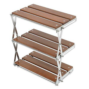 3-Tier Camp Shelf(3iKLvVFt) with Tote Bag(g[gobOt) Portable Outdoor Storage(|[^uȉO[) Lightweight Rack for Outdoor Activities(yʃbNAAEghAp)ċxXyV