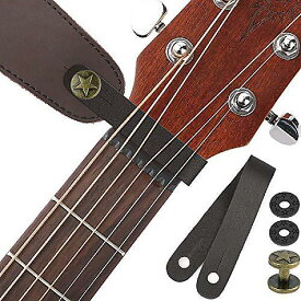 Anwenk Guitar Strap Locks アコースティックギター用ストラップボタンレザーヘッドストックアダプターストラップロックボタン, Top Grade,ブラッククリスマス セール