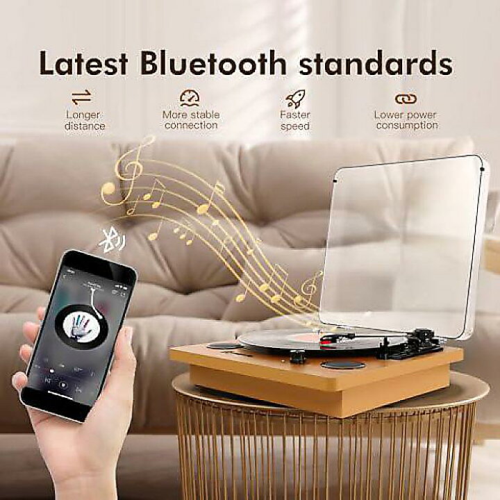 楽天市場】Popsky(ポプスキー) Bluetooth搭載 レコードプレーヤー 3 