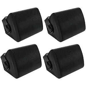 Herdio 5.25�C���` 600W �p�b�V�u�^ �����O�p�X�s�[�J�[ �E�H�[�^�[�v���[�t ���C���[�h ���ʒ����\ �Ǌ|���X�s�[�J�[ �p�e�B�I��K�[�f���A�z�[���V�A�^�[�ɍœK �u���b�N�J���[ (4�Z�b�g)