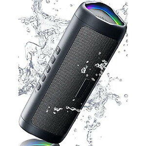 Bluetooth Speaker(TWS�Ή�) �|�[�^�u�� HD�T�E���h�������� IPX5�h�� 24���ԍĐ��\ �d�q�@�� �z�[��/�p�[�e�B/���O/�r�[�`�ɍœK�Ȓa�����M�t�g(�u���b�N)�ċx�X�y�V����