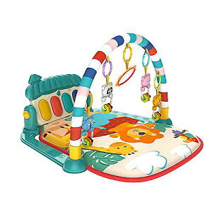 Lcasioミュージカルベビージム プレイマット ミュージカルアクティビティマット ピアノ付きベビープレイジム タミータイムパデットマット ベビーニューボーン幼児用(グリーン)夏休スペ