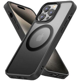 MYBAT PRO Lunar Lite Series iPhone 15 Pro Max Case MagSafe対応 透明マットハードバック｜スリム、指紋防止、キズ防止のミリタリーグレードドロップ保護、スモーククリスマス セール