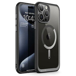 SUPCASE Unicorn Beetle Mag Case for iPhone 15 Pro Max 6.7 (2023)(�A�C�t�H��15�v���}�b�N�X2023�p) �}�O�l�b�g�Ή� �V���b�N�v���[�t �X�����N���A�P�[�X(�u���b�N)�ċx�X�y�V����