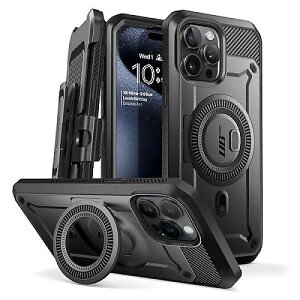 SUPCASE Unicorn Beetle Pro Mag Case for iPhone 15 Pro Max 6.7" (VbNX|CgZu) MagSafeΉ t{fBMbhP[X XN[veN^[ƃLbNX^hƃxgNbvt (ubN)