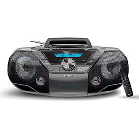 Philips CD Player Bluetooth with Cassette(フィリップスCDプレーヤーブルートゥース搭載カセット一体オールインワンパワフルステレオブームボックス) Home用スピーカー付き ラジオ/USB/MP3/AUX入力ディスプレイクリスマス セール