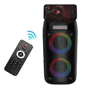 10W Bluetooth Speaker(10W ブルートゥース スピーカー) ポータブル サブウーファー ステレオ ワイヤレス 4000mAh FMラジオ リモコン EQ ロード ホーム アウトドア パーティー用 (ブラック)夏休スペシャ